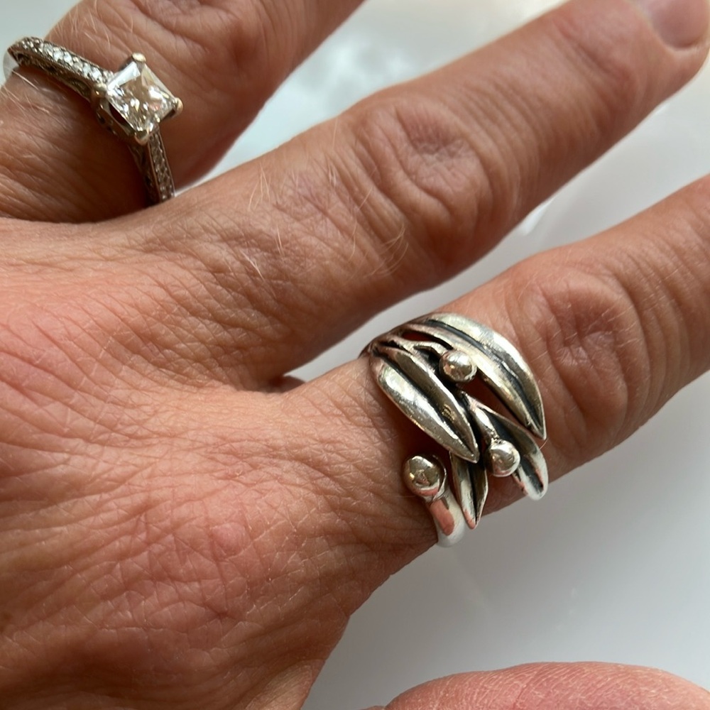 Sterling Silver Olive Leaf Ring